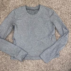 Lululemon pull over heather grey hoodie